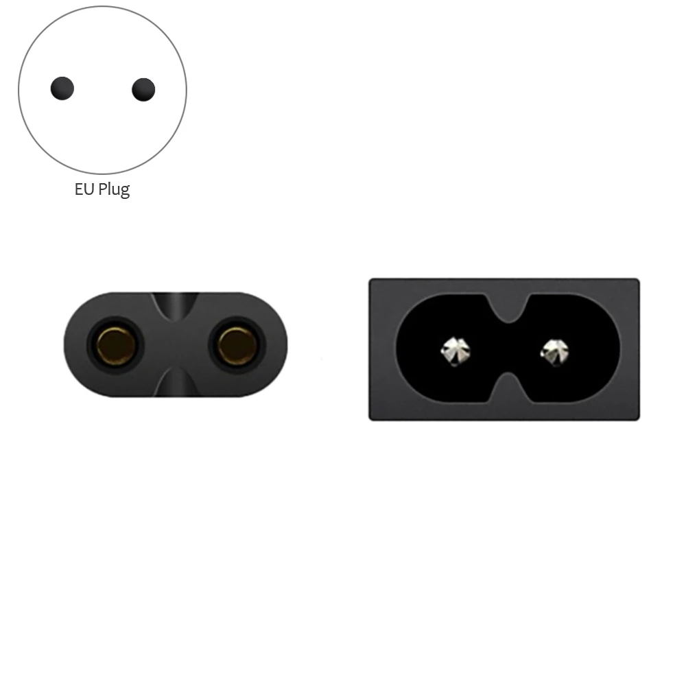 ABSQ-Universal Power Cable 1.5M 2-Hole Charging Cable 8-Character Tail for LED LCD TV Samsung Printer Power Cord EU Plug