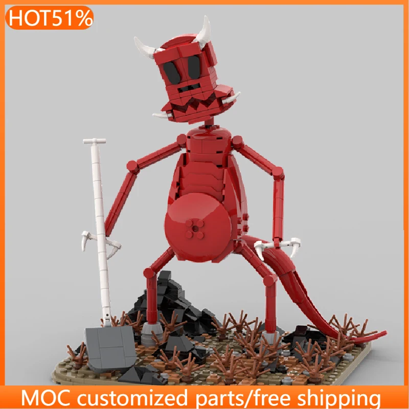 589 PCS Brickheadz Style Domino MOC Customize Modular Building Block Creative Design Educational Simple DIY Toy Christmas Gift