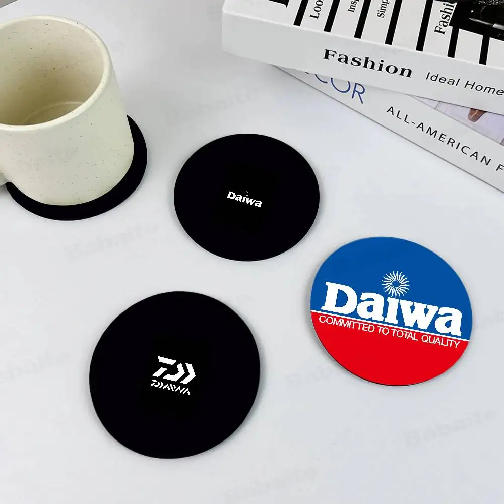 Fishing Brand D-Daiwa Round Coasters Insulated Durable Cups Coffee Coaster Plate Mats Home and Decoration Kitchen Utensils