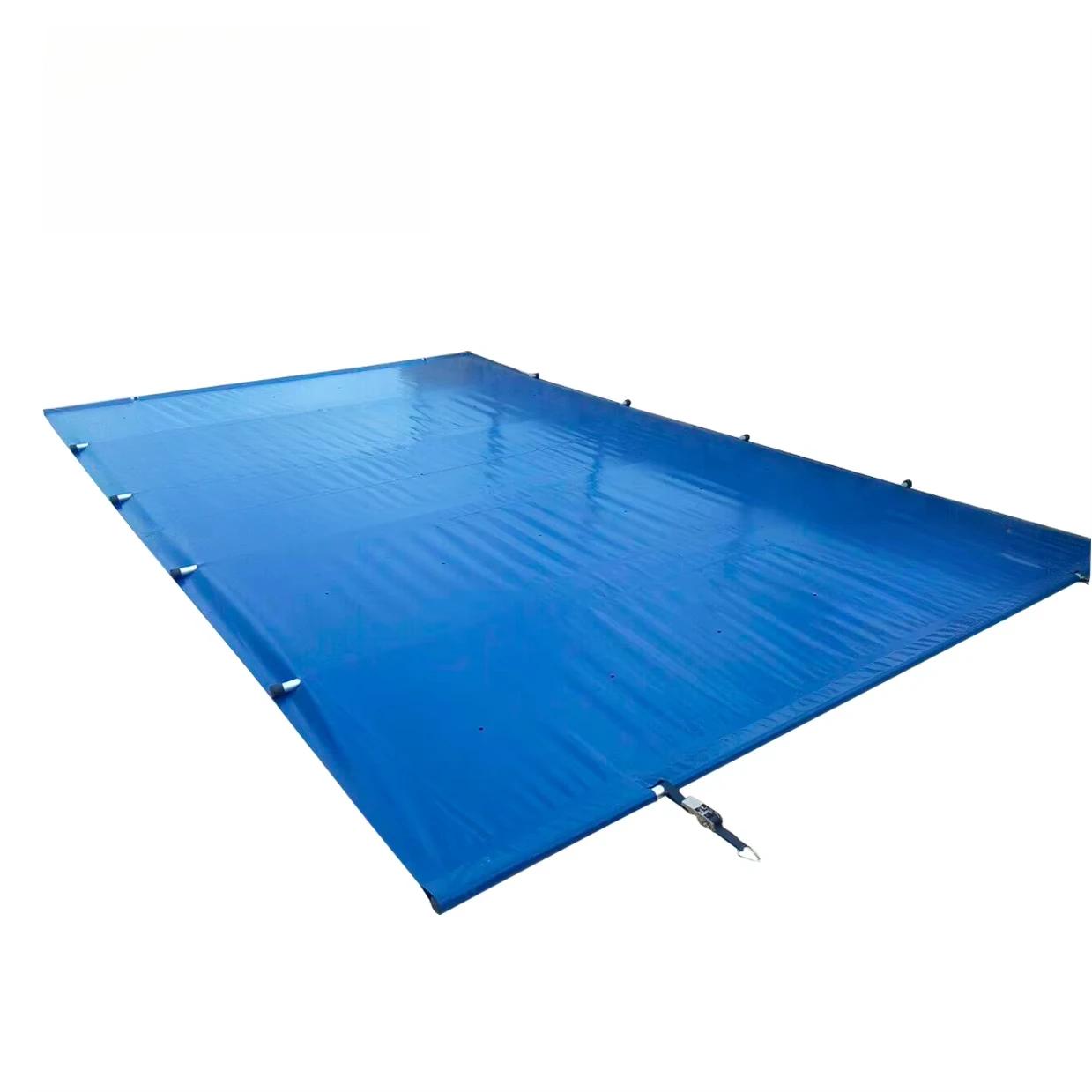 Cobertor de piscina rectangular de seguridad azul