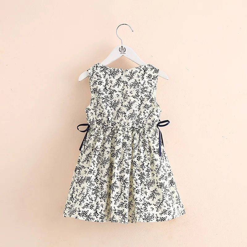 2024 Summer 3 4 5 6 8 10 12 Years Children\'s Elegant Princess Cotton Cute Full Floral Print Sundress Tank Kids Baby Girls Dress