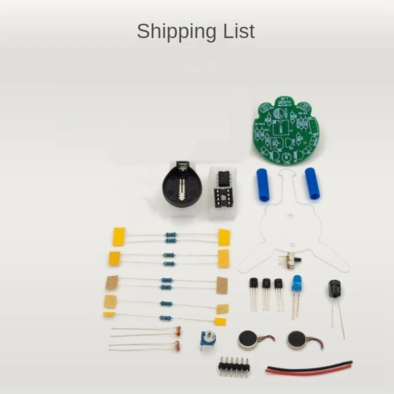 ●LED Breathing Light Soldering DIY Kit Simulated Firefly Flashing Robot Photosensitive Sensor Mobile Robot Part DIY Kit