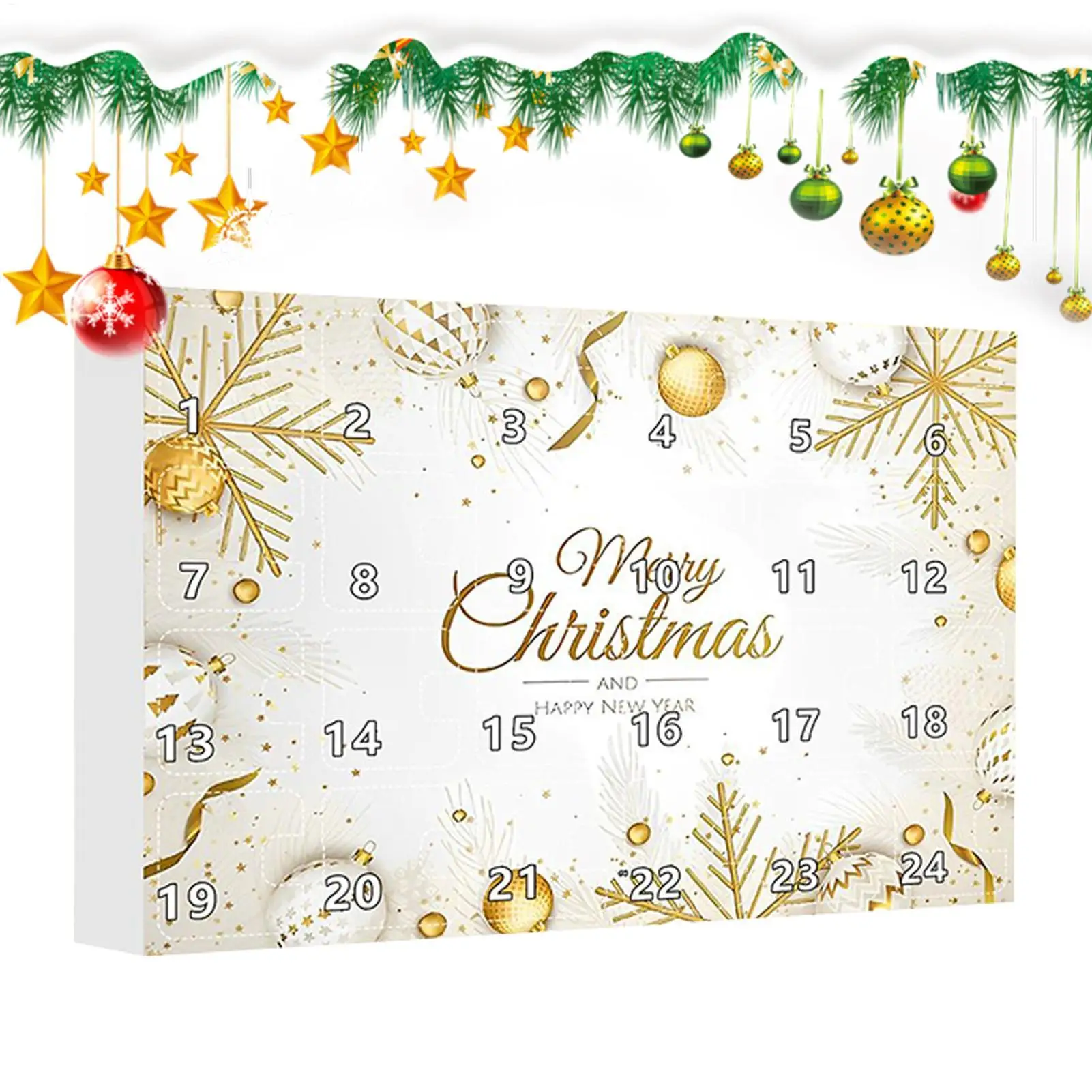 

Рождественский календарь, 24-дневное ювелирное ожерелье с подвеской для женщин, девочек, дочек, подруг, праздничная вечеринка, сбор даты, свадьбы