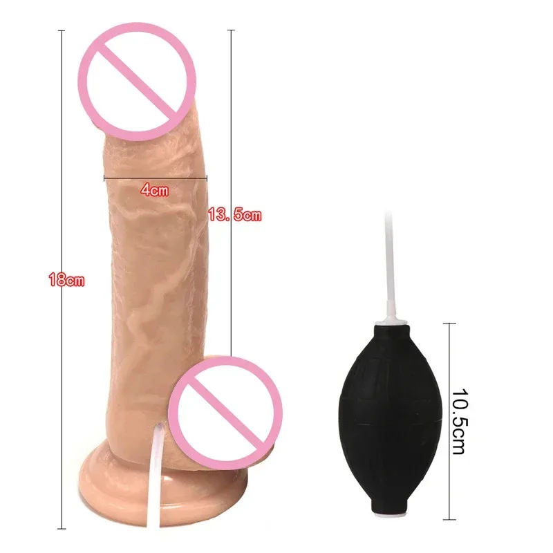 Ejaculaa Ejaculating Realistic Spray Water Penis with Suction Cup for Women Big   Vagina Massager Masturbation Lesbain Sex ToToy
