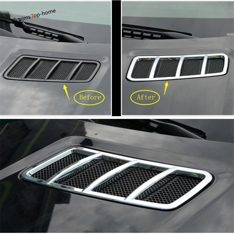 Yimaautotrims Front Roof Hood Air Conditioner AC Vent Outlet Cover Trim For Mercedes-Benz GLE W166 Coupe C292 2015 2016 2017 ABS