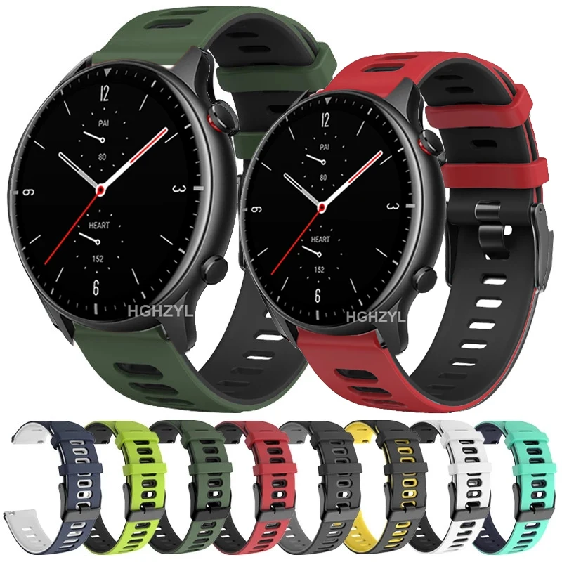 

Straps For Xiaomi Huami Amazfit GTR 2e/GTR 47MM 42mm Silicone Smart Band Bracelet For Amazfit pace Stratos 3 2 Wristband Correa