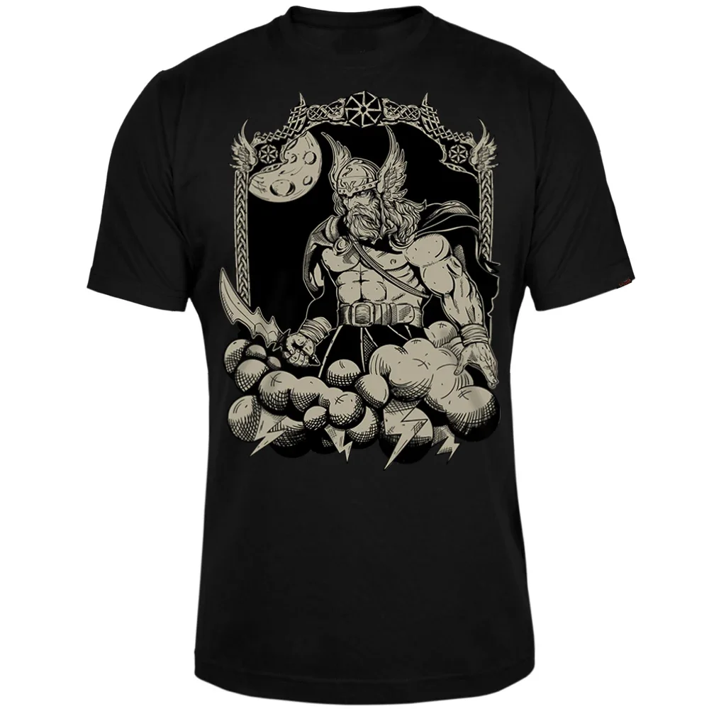 

Slavic Traditional Festivals Elijah The Thunderer T-shirt. High Quality Cotton, Loose, Big Sizes, Breathable Top, Casual T Shirt