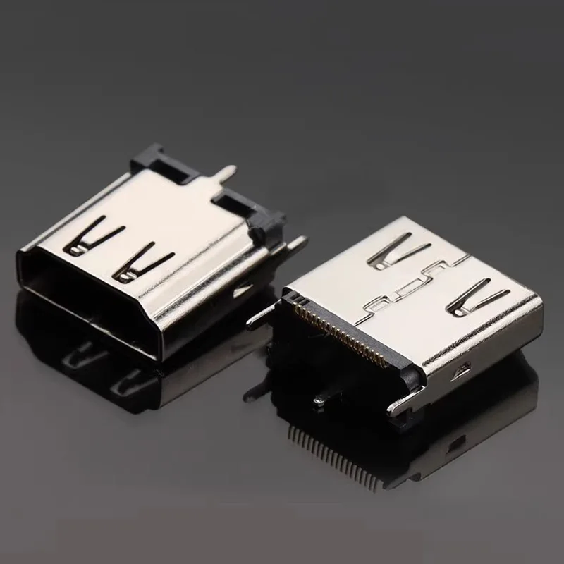 hdmi interface HDMI 180 degree vertical patch H=15mm pin length 1.9mmUSB connector socket