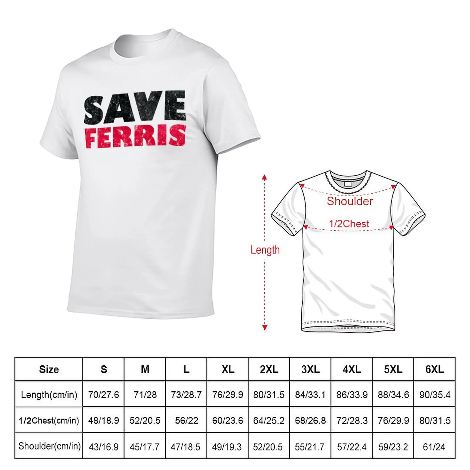 Save Ferris T-Shirt Summer Fashion Casual Tee Shirt