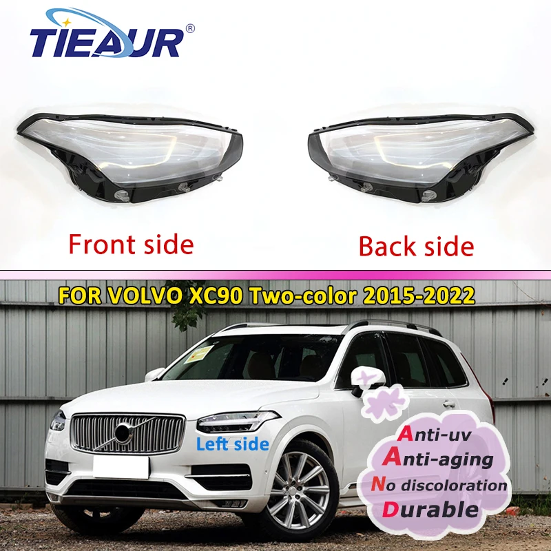

For Volvo XC90 2015 2016 2017 2018 2019 2020 2021 2022 Headlight Shell Lamp Shade Transparent Headlamp Lens Cover Right&​Left