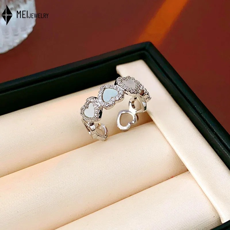 New Light Luxury Crossbar OT Series Ring Pig Nose Copper Inlaid Cubic Zirconia Ring for Women