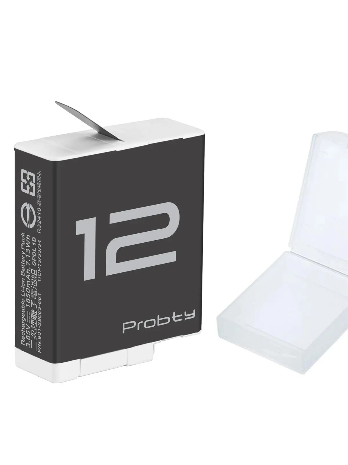 Bateria Enduro 1850 mAh i 3-kanałowa ładowarka Zamienne baterie do kamery sportowej Gopro Hero 12/11/10/9 — zdjęcie produktu 7