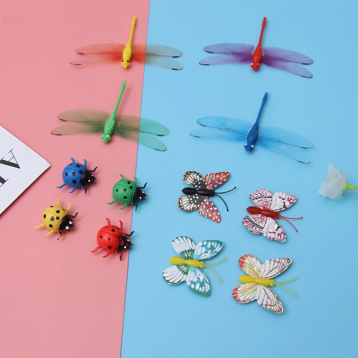 

12Pcs Insect Refrigerator Magnets PVC Butterfly Dragonfly Ladybird Simulation Fridge Stickers Home Kitchen Decor Magnetic