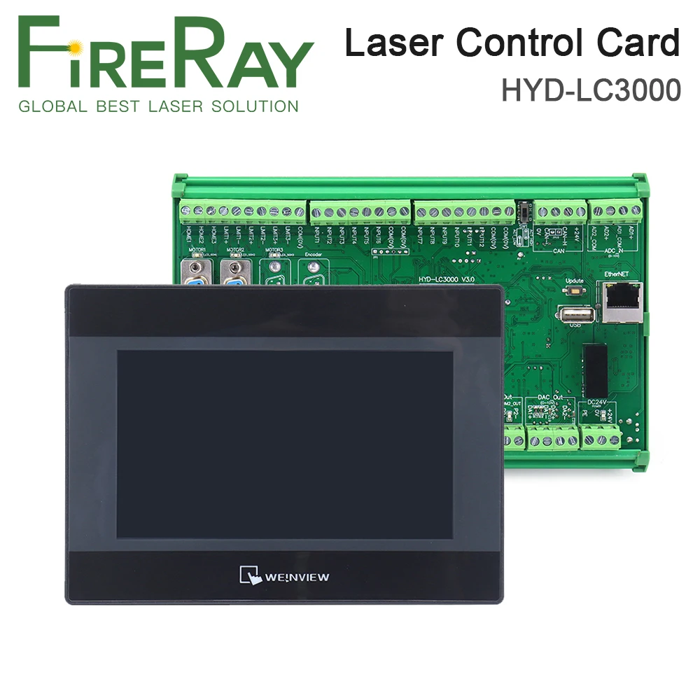 FireRay HYD-LC3000 Laser Expansion Control Card With Touch Screen DC 24V for Fiber Laser Cutting and Welding Machine