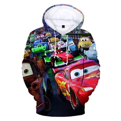 Disney Racing Story Summer Boys 3-14-letnia bluza z kapturem nadruk kreskówkowy Mike Quinn t-shirt Punk Top dziecięcy Cosplay odzież męska