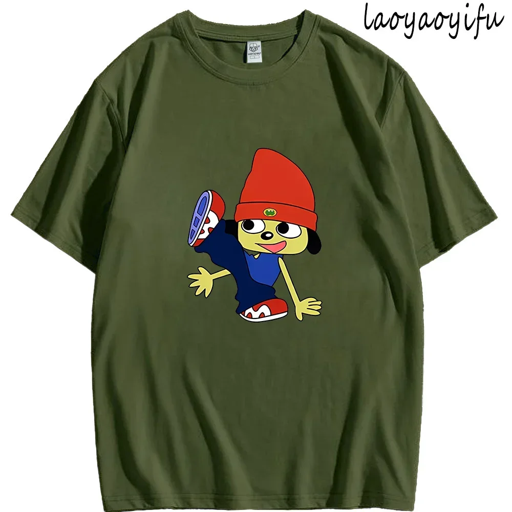 Parappa The Rapper Tshirt Men Women Black Fashion Hip Hop Tee Short Sleeve Men T-shirt Funny Women T Shirts