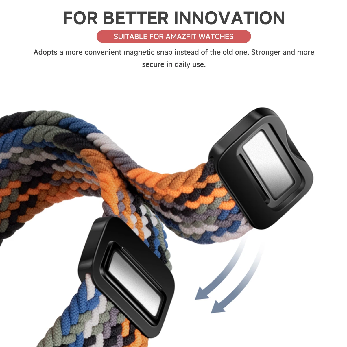 Nylon Braided Loop Strap For Huami Amazfit T-Rex 3 2 Elastic Band Smart Watch Bracelet For Huami Amazfit T-Rex/Pro/2Ultra Correa view 4