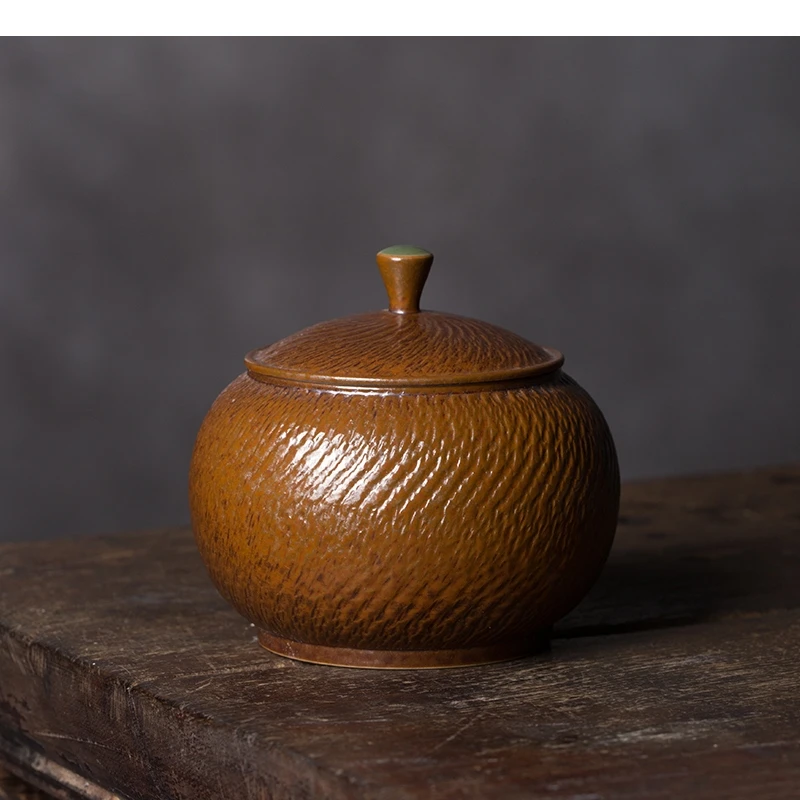 Ceramic Tea Cans Nut Dried Fruit Jar Teaware Coffee Home Snack Candy Storage Sealed Container