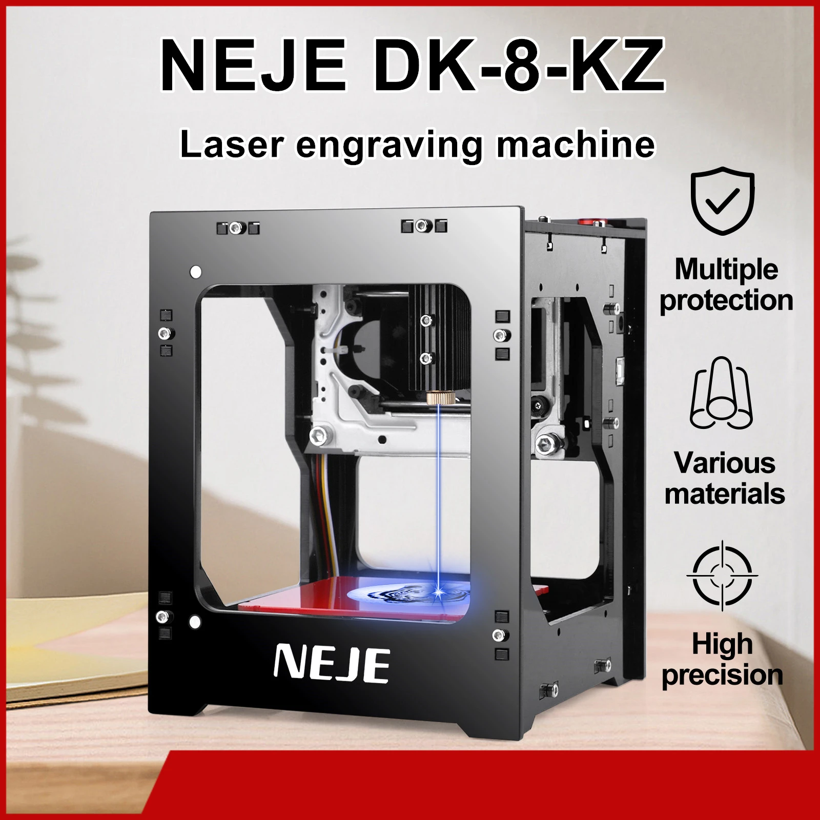 

NEJE Laser Engraver CNC DIY DK-8-KZ 1500mw/2000mw Fast Mini Logo Mark Printer Cutter Woodworking Wood Plastic