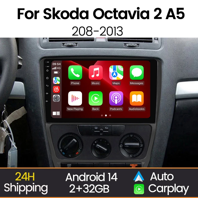 

Автомобильный радиоприемник MEKEDE 2Din Android с экраном для Skoda Octavia 2 A5 2008-2013, мультимедийный видеоплеер, навигация, GPS, Carplay, стереосистема