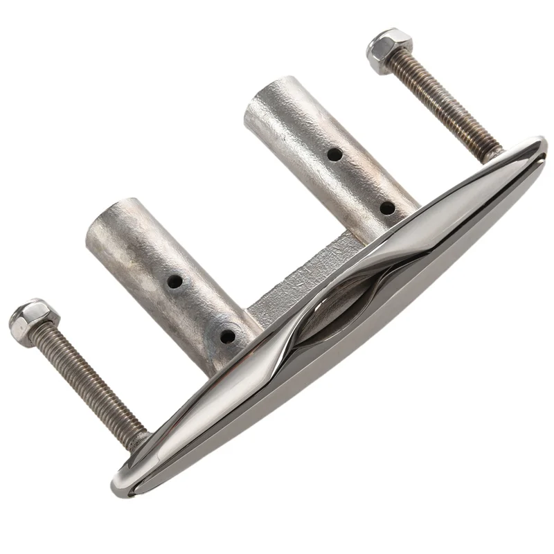 

4Pc Marine 316 Stainless Steel Boat Pull Up Flush Mount Lift Cleat Bolts Yacht Boats Accessories 6 Inch