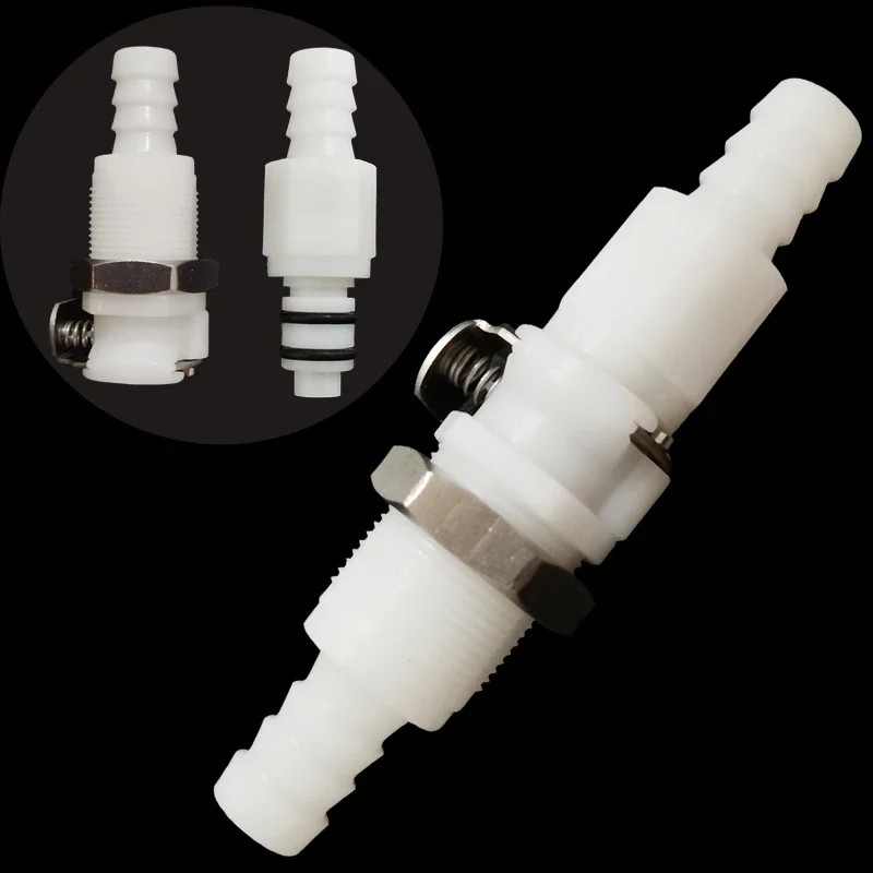 1Pcs Disconnect Fitting Coupling Hose Joint Quick Shut-Off Tube Connector Hose Barb Valved 3/16 1/4 Male Female Quick Coupler