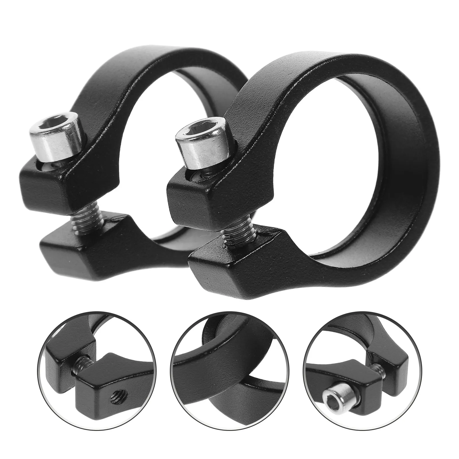 

2Pcs Aluminium Alloy Seatpost Clamp for Bike Seatpost Strong Hold No Tools Needed Universal Fit for Cycling Accessories