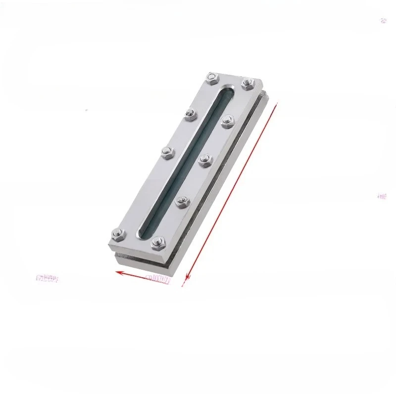 304 Stainless Steel Outer Hexagonal Rectangle Clip Sight Mirror Observation Mirror Flat Liquid Level Gauge Frame Type 200