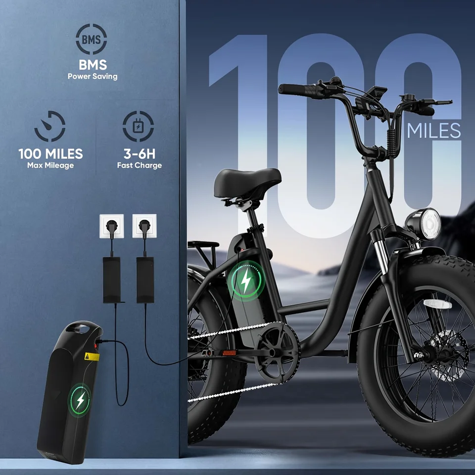 E20Pro Grey Adult Electric Bicycle Unisex Portable E-Bike 745W Peak Motor 48V 15.6AH Detachable Lithium Battery 100 Mile Range 1 image 5