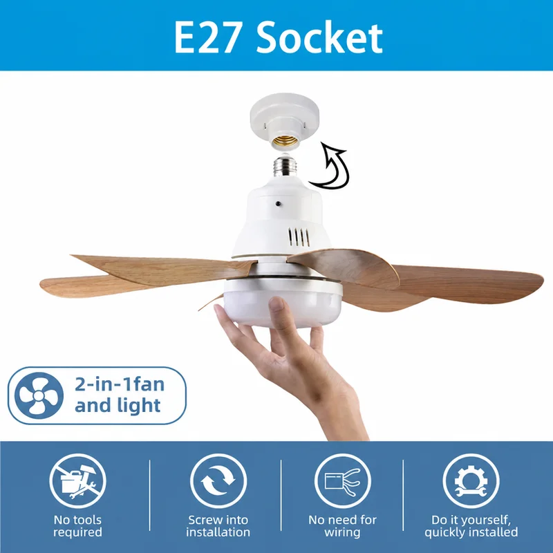 Ventilador de Teto E27 2 em 1 - Smart Ceiling Fan avaliação e preço