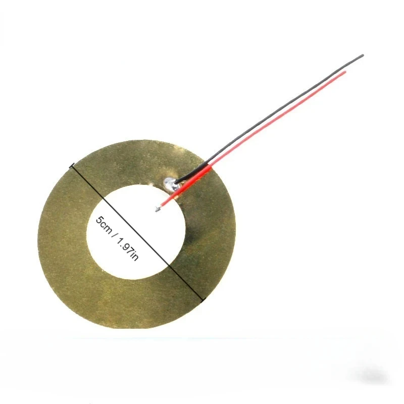 10 шт./20 шт., пьезоэлектрическая керамическая пластина, диаметр 12 мм, 15 мм, 18 мм, 20 мм, 27 мм, 35 мм, 50 мм с проводом для громкоговорителя