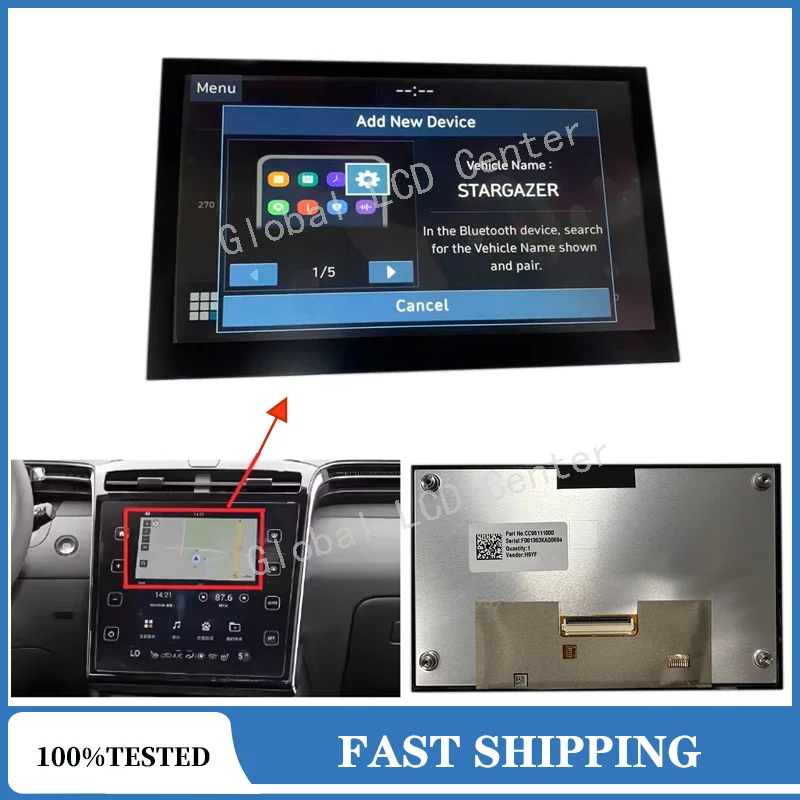 

New 8 inch LCD Display Touch Screen 8 Inch For 2021-2024 Hyundai Tucson 96525-N7090RET 96525N9200 RET 96525N7090RET LCD Monitor