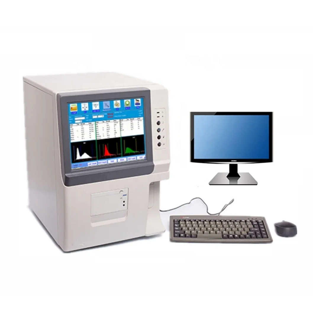 

Hot sale full auto large color screen double channel human used hematology analyzer cbc machine touch optional A7