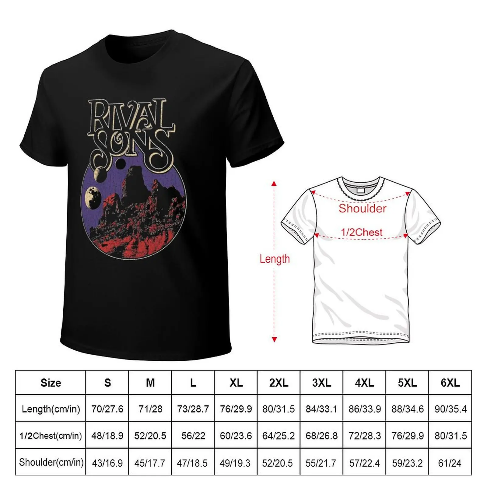 Rival Sons Poster Funny Music T-Shirt Festival Casual Short Sleeve