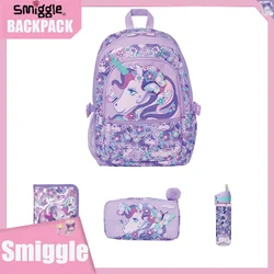 New Australian Smiggle Backpack Girls And Boys Backpack Cartoon Children'S Student Stationery Set Pencil Case Water Cup Gifts