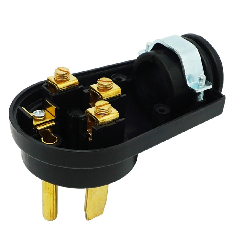 1 Set Male/Female Replacement  Socket Plug Combo Kit Extension Cord Ends Male For 6/3 + 8/1 AWG 4-Wire Cord US Plug