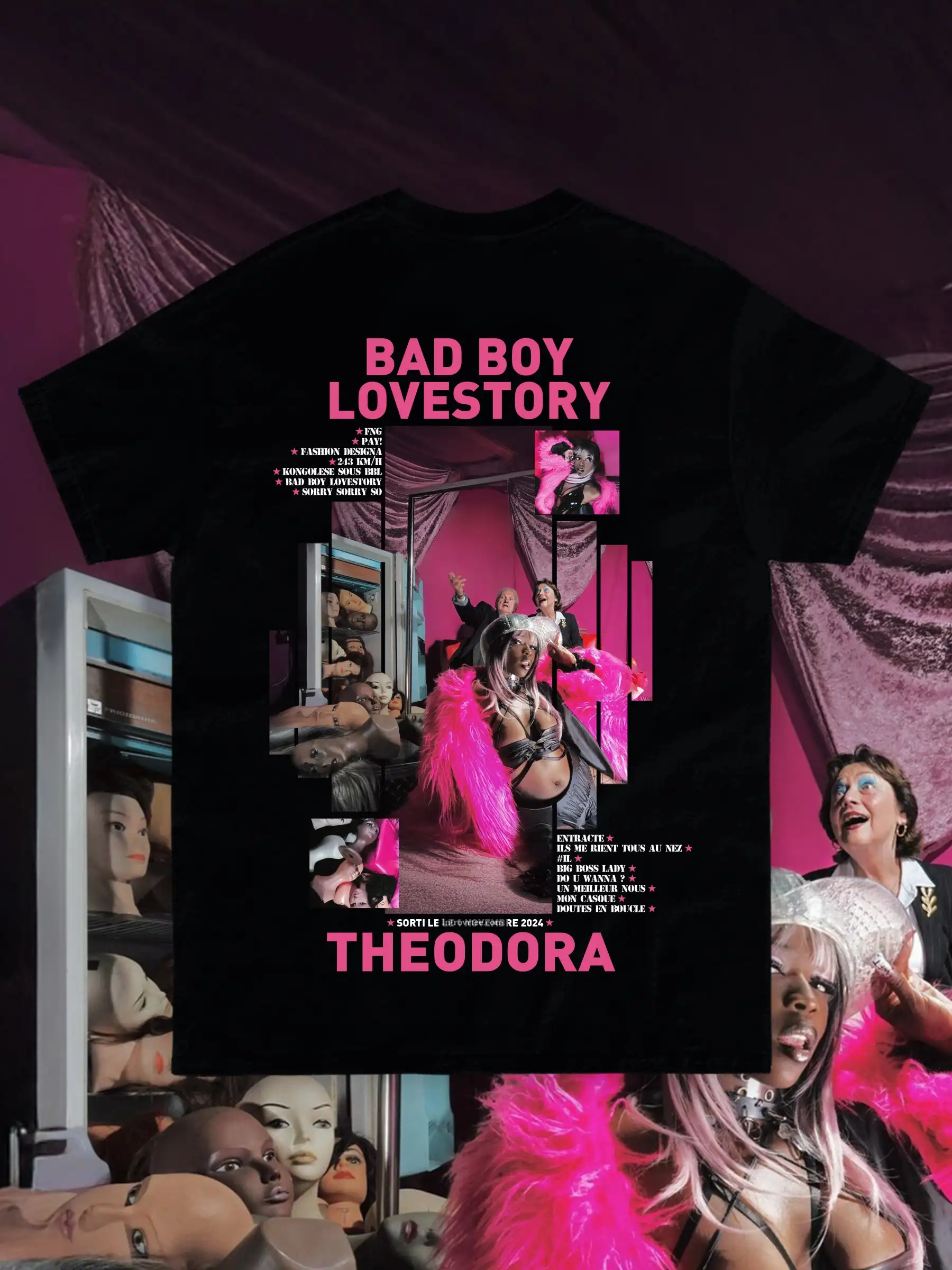 BAD BOY LOVESTORY and MEGA BBL T-shirt Oversized Y2k Men Women Short Sleeve European American Street Hip Hop Female Male Clothes