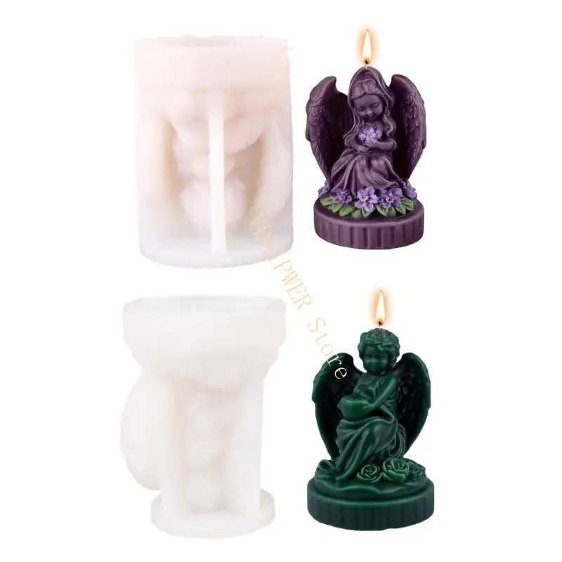 

Гибкая силиконовая форма для изготовления свечей с романтической формой D08E девушки-ангела