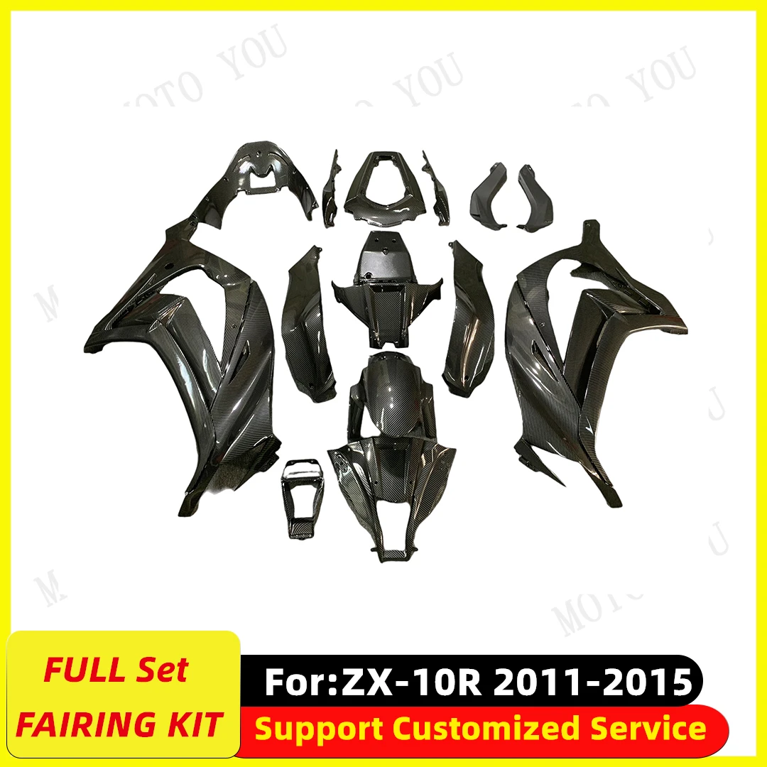 جديد ABS Fairings كيت صالح لكاواساكي نينجا ZX-10R ZX10R ZX-10 2011 2012 2013 2014 2015 ألياف الكربون الطلاء