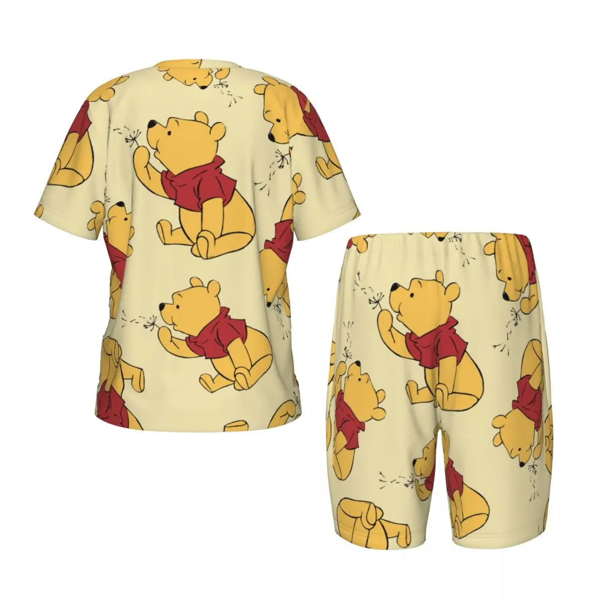 Conjunto de pijamas para niño y niña, Tops y pantalones cortos de oso Pooh, pijama de 2 piezas, ropa de dormir, ropa de descanso