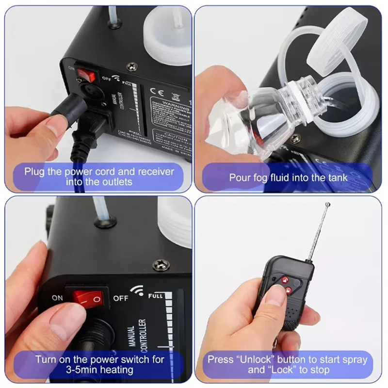 Stage Effect Remote Control Fog machine 400W Effect Smoke Machine DJ Party KTV Wedding Bar Stage Show