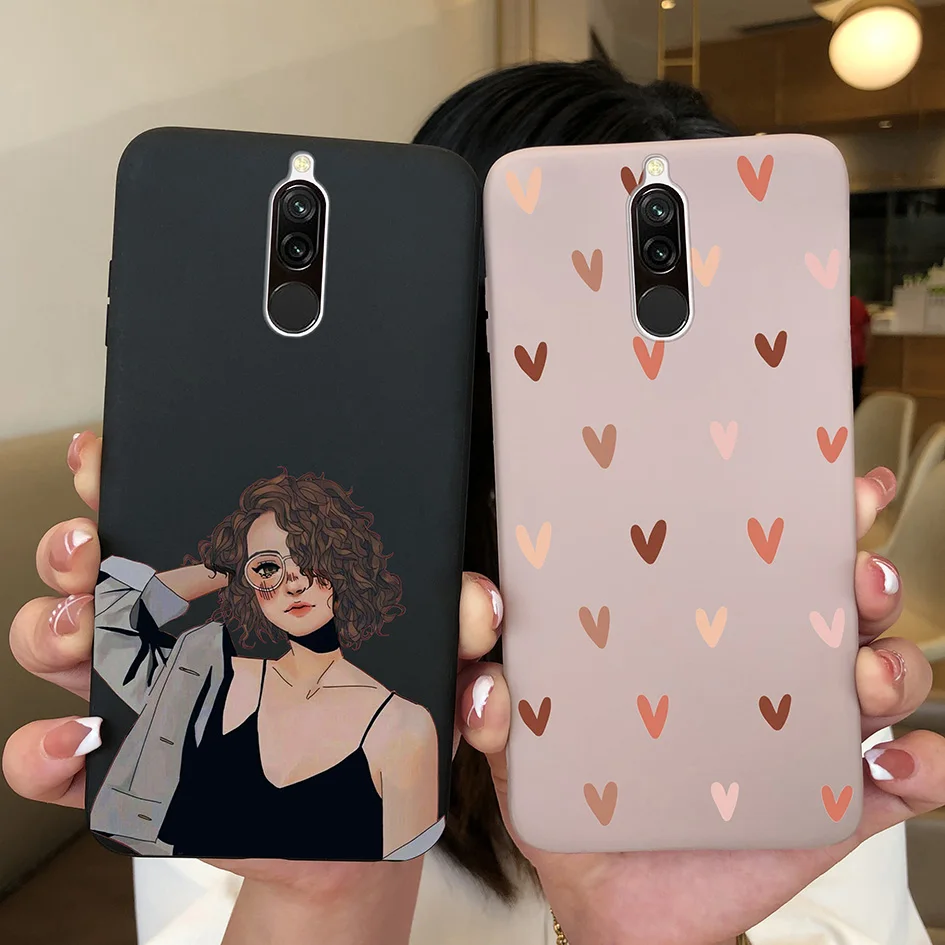 For Xiaomi Redmi 8 Case Fashion Cute Daisy Cartoon Matte Avocado Silicon Cover For Xiomi Redmi 8  Bumper Redmi8 Coque funda Capa