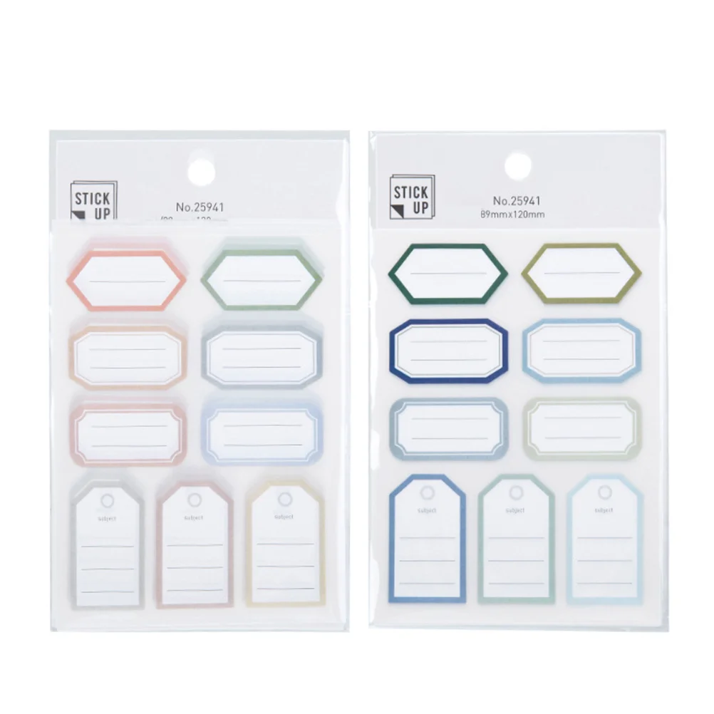 5 Sheets Creative Waterproof Name Stickers Child Bottle Shape Self Adhesive Sticky Label Paper Label for Office Book School (Ran