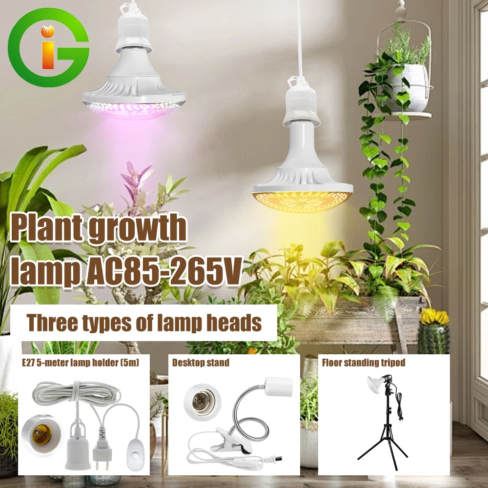 

LED Plant Supplementary Light E27 Greenhouse Seedling 85-265V Grow Lamp And Succulent Light Bulb VEG BLOOM