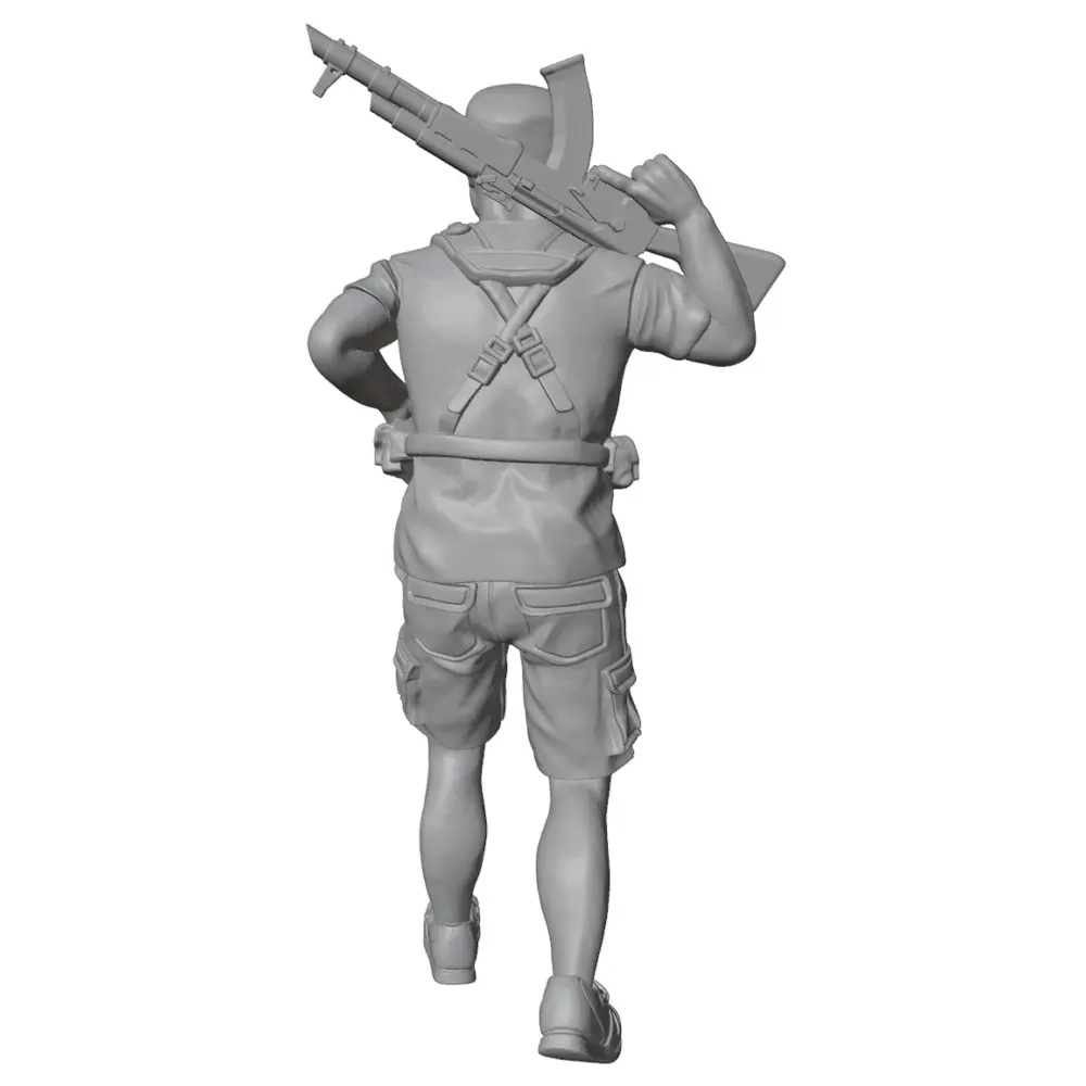 1/24 miniature soldier, resin model set, GK small 3D printed grey model statue, high-precision resin model, not painted