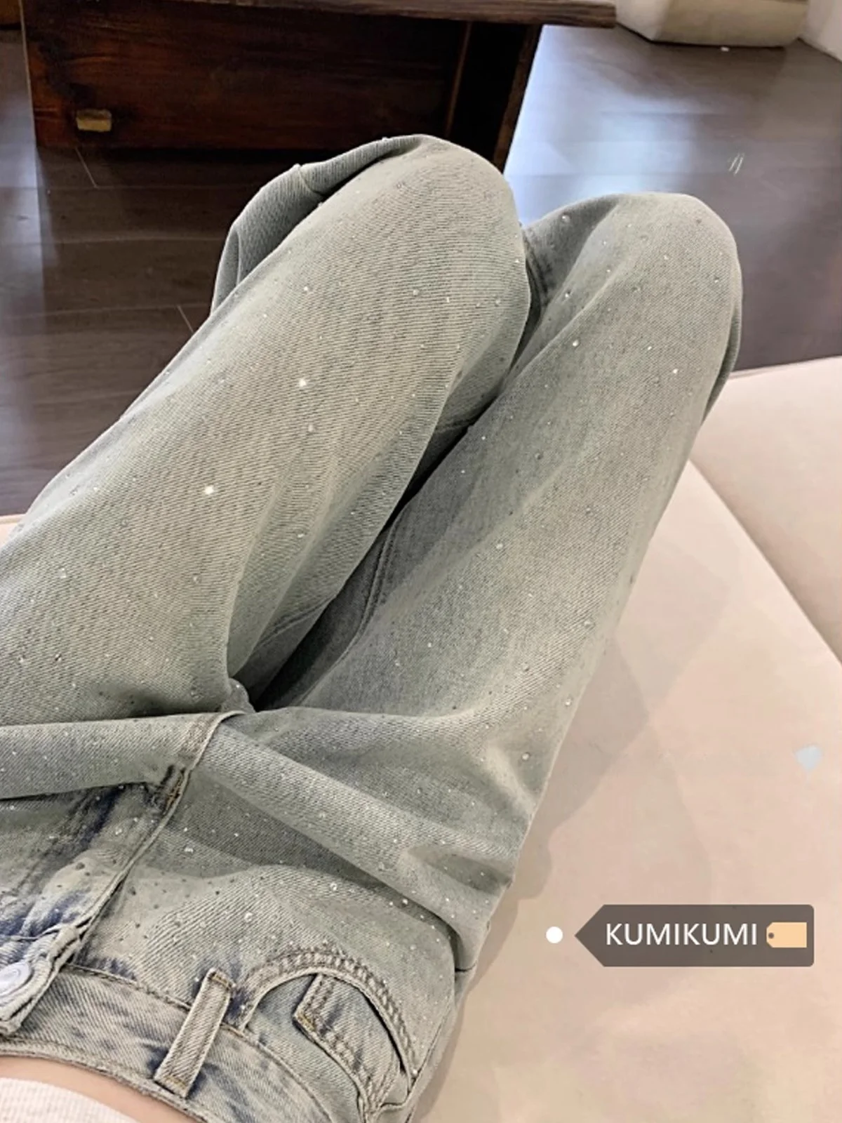 

Новинка 2025, тяжелый дизайн, повседневные свободные женские узкие прямые джинсы с высокой талией, широкие длинные брюки, удобные дорожные брюки