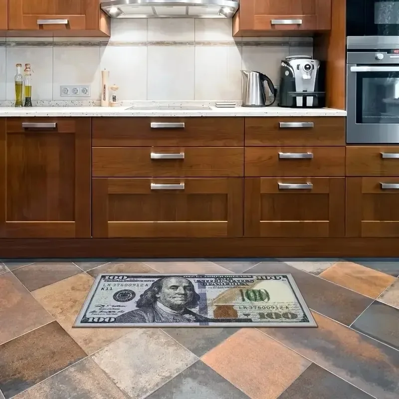 Currency Area Rug New Bill Design Doormat Non-Slip Doormat for Living Room Bedroom Kitchen Indoor Outdoor Carpets ( 23.6''x15.7'')