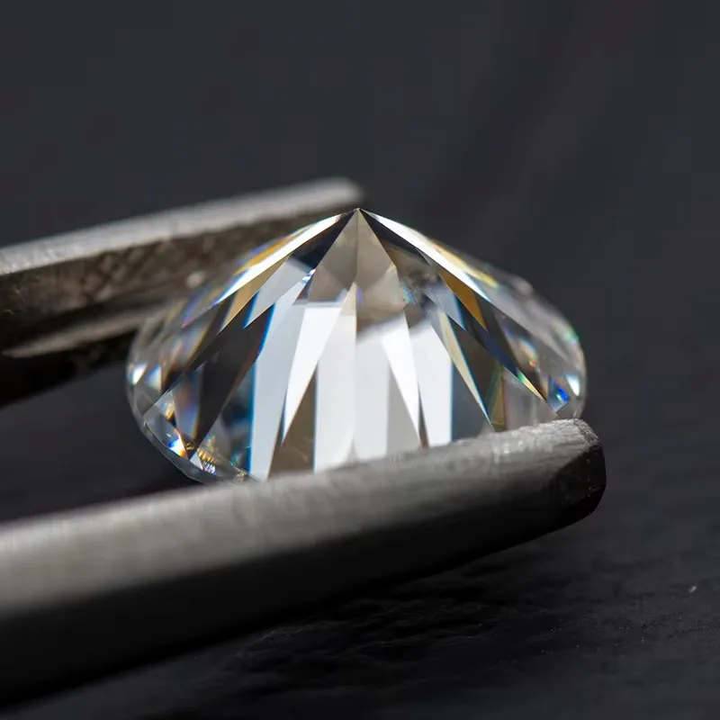Lab Moissanite Stone Round Cut D Color VVS1 0.1ct-12ct Lab Grown Gemstone Charms for Jewelry Making Pass Diamond Tester