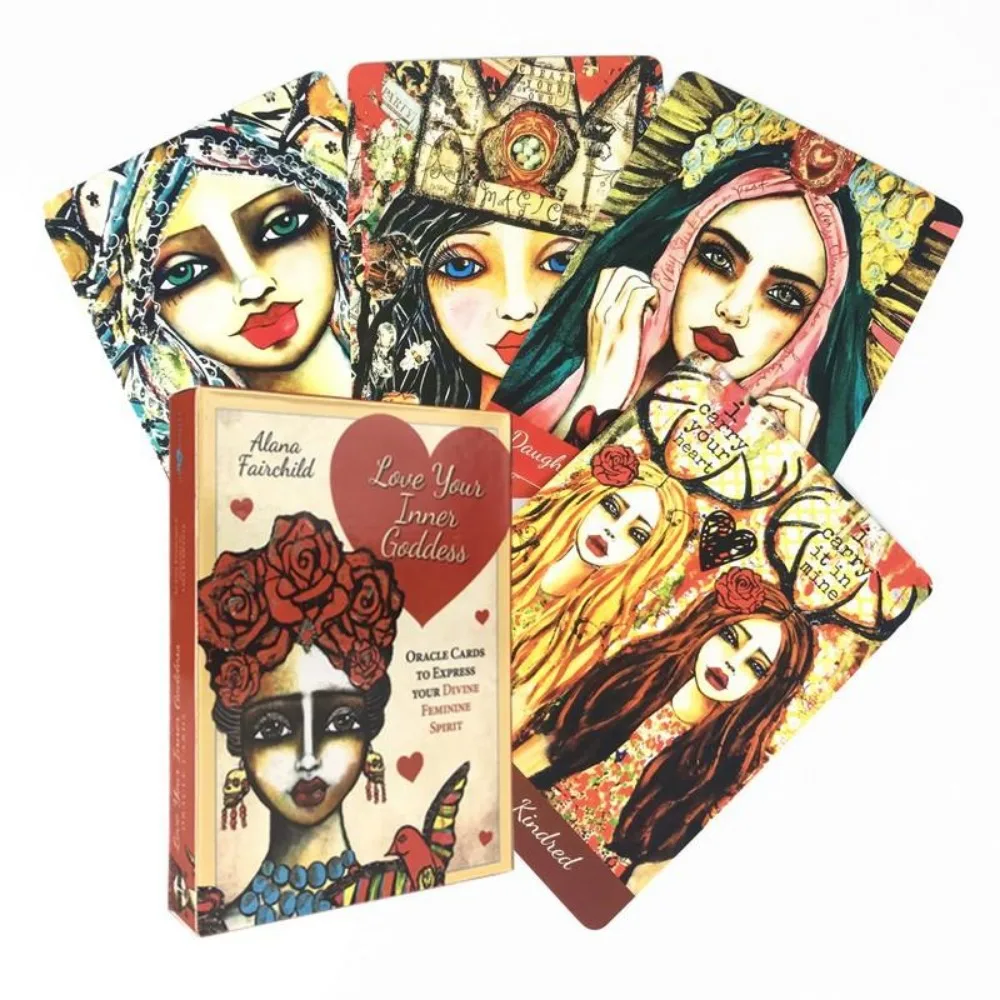 

44PCS Love Your Inner Goddess Oracle Card To Express Your Divine Feminine Spirit Tarot Card Board Game Fun Family Party Cards