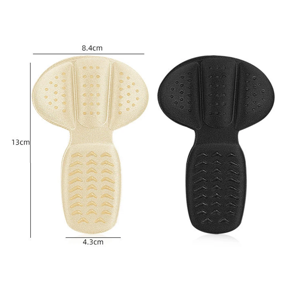 Pegatinas antideslizantes para el talón, reductor de tamaño, protección del talón en forma de T, almohadillas para los pies, alivio del dolor, plantillas transpirables para zapatos, almohadilla para el cuidado de los pies